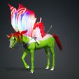 0.jpg Alas de caballo Caballo Fantasía Animal Modelo 3D - Obj - FbX - 3d IMPRESIÓN - PROYECTO 3D - GAME READY