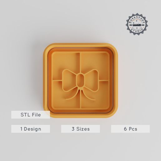 product_4884-01_main.jpg Gift Box Shape Cutter & Stamp Set, Perfect for Cookies & Fondant, 6-Piece Collection, 3 Sizes