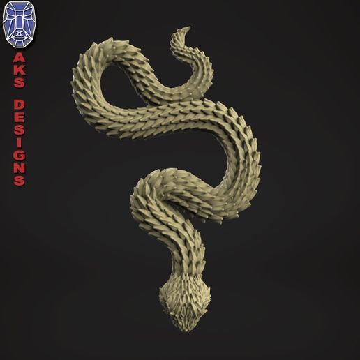 snake version 1 Bas relief for cnc 3D model