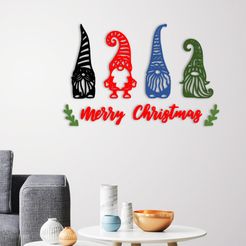 demo.jpg STL file Merry Christmas wall decoration・Design to download and 3D print