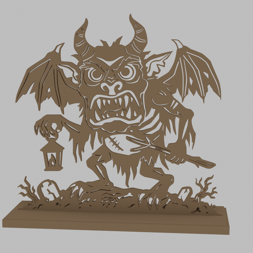 🎃 Halloween Gargoyle Shadow Caster STL・ STL File for 3D printing