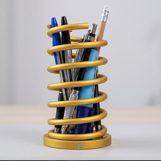 Spring Pen Holder - Compression Spring Desktop Organizer