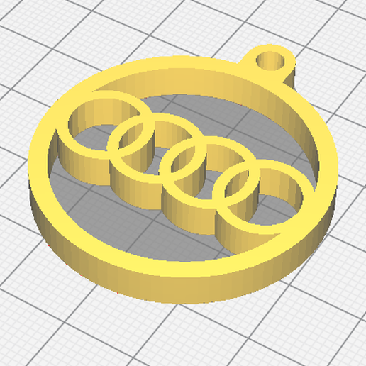 Audi key chain 3D model