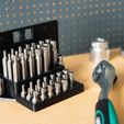 003_2.jpg Tool Holder for Power Bits 40pcs with Connectors 003 I for screws or peg board
