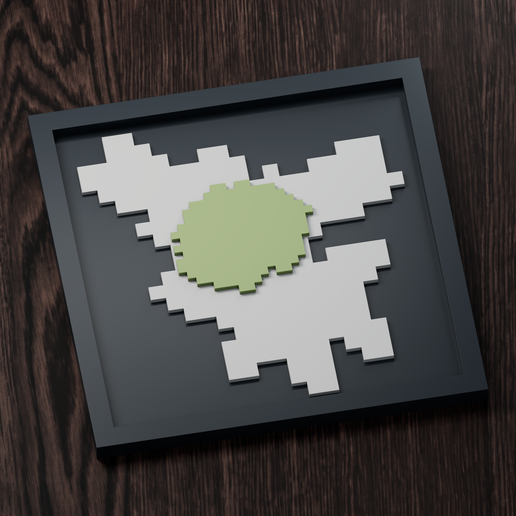Shaymin - Pokemon Silhouette Frame | Box sprite | STL