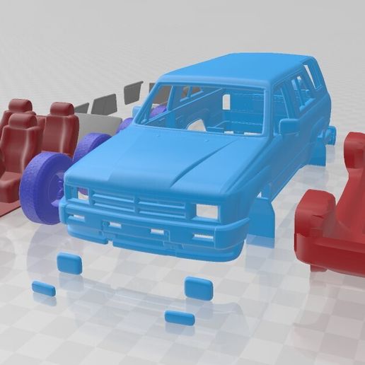 Toyota 4Runner 1986 – STL SUV Model with Multiple Separate Parts