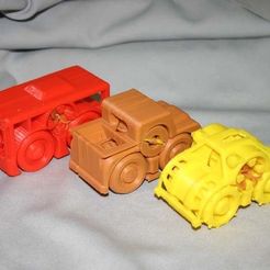 CarCollectionII.jpg Free STL file Rubber Band Powered Car Collection II・3D printing idea to download
