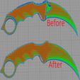 1.JPG Karambit stl Versión fija y fácil de imprimir