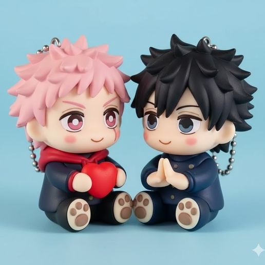 Yuji Itadori & Megumi Fushiguro Chibi STL – Jujutsu Kaisen 3D Print Figure – Cute Anime Duo Fan Art