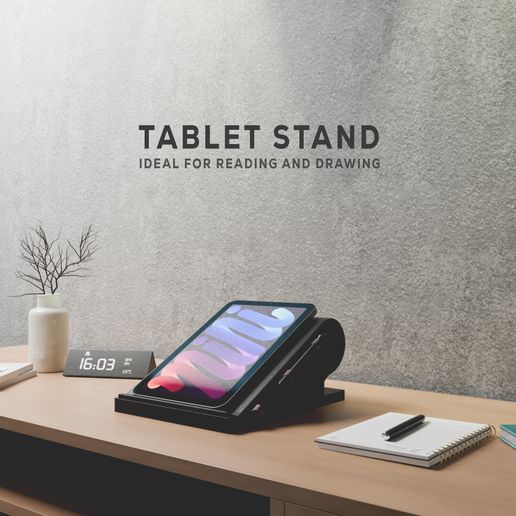 Tablet Stand with Stylus Holder – 27° Ergonomic Design