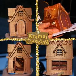 PicsArt_09-15-01.51.19.jpg STL-Datei Animal Crossing house money bank kostenlos・3D-druckbares Modell zum herunterladen