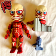 cncdfbncfn.png Attack On Titan Colossal Titan Flexi Print-In-Place + figure & keychain