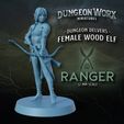 Dungeon-Delvers-Female-Wood-Elf-Ranger-clay.jpg Figurine de Ranger elfe féminin pour les jeux de rôle sur table