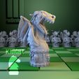 CyborgKnight-side.jpg 2x Chess Set Cyborgs vs. Nature