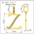 Z.jpg PENDENTE DE DIAMANTE COM A INICIAL "Z