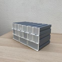 0c76bfbe-ae99-48ac-bb32-6a21e7f8f20d.jpeg Archivo STL gratis PuzzleBox (sistema de almacenamiento imprimible fácil y rápido) V1・Plan para descargar y imprimir en 3D