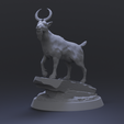 2.png Moonhorn Ibex Fantasy Creature 32mm Scale Pre-Supported