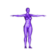 body.obj High Detailed Women Fit Body Base Mesh T-Pose