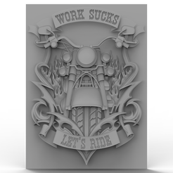 Bike-with-Text.png 3D Model STL File for CNC Router/Laser & 3D Printer Bike with Text