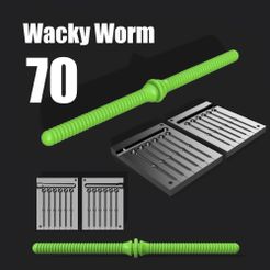 Wr Ta MeL Fichier STL Moule Wacky Worm 70mm.・Idée pour impression 3D à télécharger, TFFishing