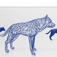 2.jpg Wolf - Wolf - Voxel - LowPoly - Wireframe 3D Model Print