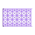 Streamline Double Track Bridge Deck 182mm without Guide Rails.stl Model Railway Double Track Straight Bridge Deck Lattice Sides