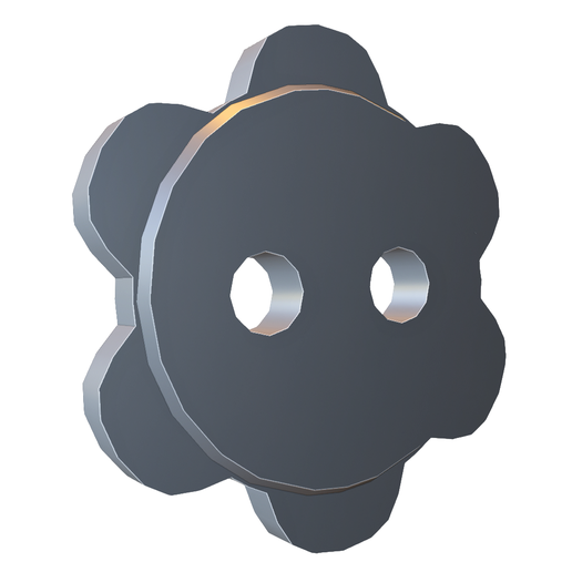 Dual-Layer Floral Gear Button