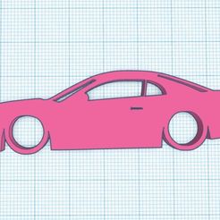 Web-capture_8-9-2023_19118_www.tinkercad.com.jpeg STL file Ford Mustang GT 4th Gen Silhouette Keyring・3D print design to download