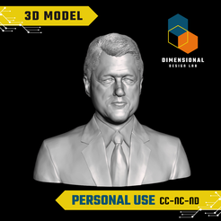 Bill-Clinton-Personal.png 3D Model of Bill Clinton - High-Quality STL File for 3D Printing (PERSONAL USE)