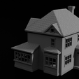 Syracuse1-4.png STL file N-Scale House 'Syracuse I' 1:160 Scale STL Files・3D printer design to download