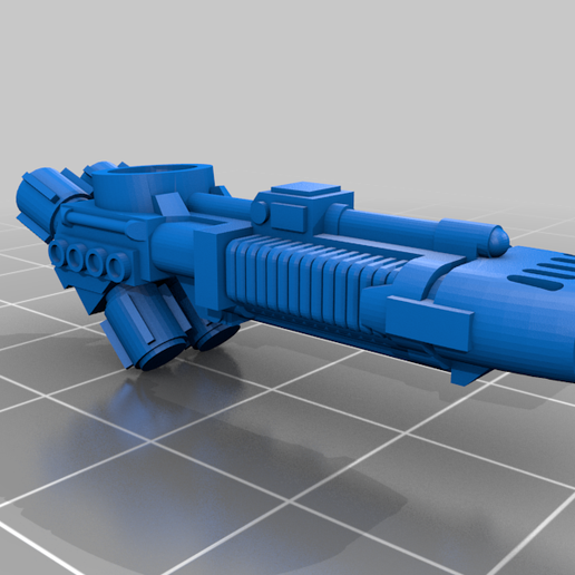 Plasma Blastgun for Adeptus Titanicus Lucius Warhound 3D model