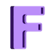 F BODY.stl 3d print - LETTERS - "f" and "F" - 250mm