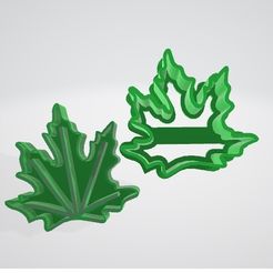 HOJA-2.jpg 🌿 3D Cutter Pack - Feuilles d'arbres et de végétation (9 designs) 🌿