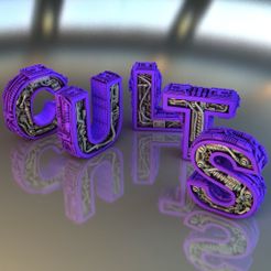 Lettres_Cults_Rendu_01_Ret.jpg Fichier STL gratuit Steampunk Letter C.U.L.T.S・Plan pour impression 3D à télécharger