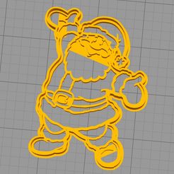 Santa Claus Cutter.JPG Free STL file Santa Claus Full Body Cookie Cutter・Design to download and 3D print