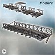 1-PREM.jpg Modular modern metal bridge with wooden plank (intact and damaged versions) (3) - Bailey Modern WW2 WW1 World War Diaroma Wargaming RPG Mini Hobby