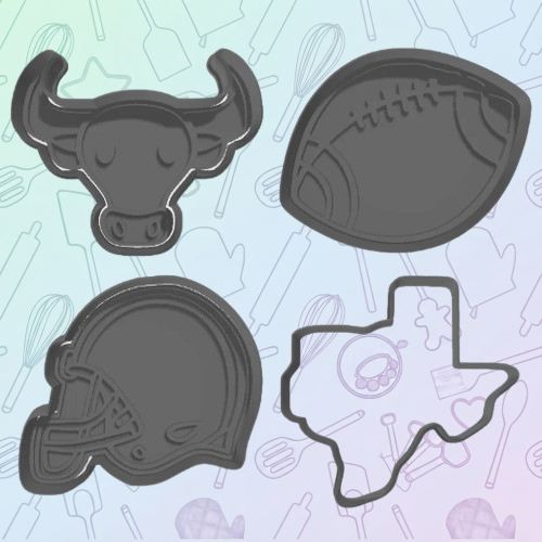 Football Texas Longhorns Cookie Cutter Set