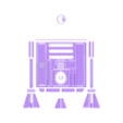 white.stl STL file R2D2 display piece and magnet sign.・3D printer design to download