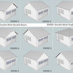 Door_Models_1.jpg Free STL file HO Scale Garages 28 Options・3D printable design to download