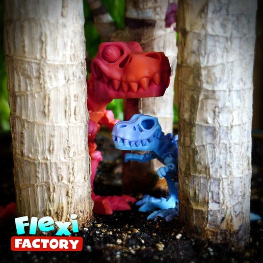 Flexi-Factory-Dan-Sopala-Skeleton-T-Rex_01.jpg Flexi Factory Print-in-Place Skeleton T-Rex Dinosaur