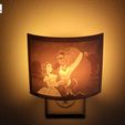 Ea VST IE Gish 1h BEAUTY AND THE BEAST NIGHT LIGHT - FOR GE COLORED NIGHT LIGHT