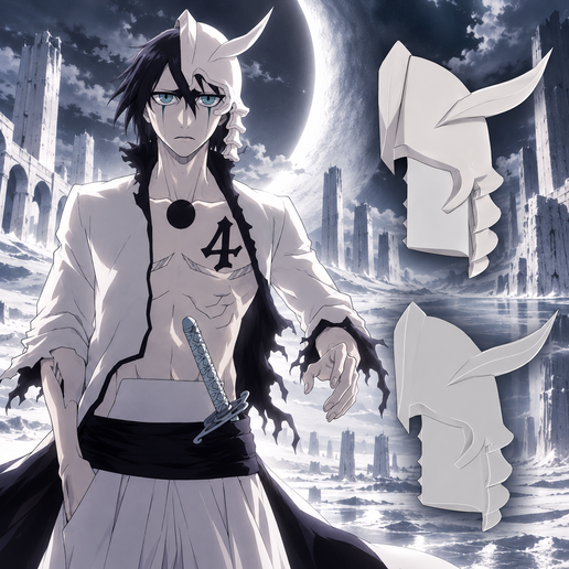 Ulquiorra Cifer Arrancar Helmet – Bleach Cosplay STL