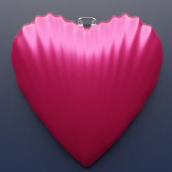heart-pendent.png Archivo STL Colgante corazón de concha・Diseño imprimible en 3D para descargar