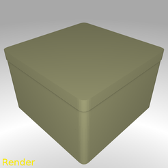 box-square-round-l-001-render.png Download free STL file Square Shaped Box Rounded - Large • 3D print design, GadgetPrint