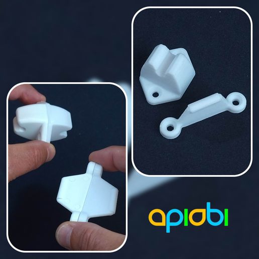 Compact door stop retainer for motorhomes – Compatible with Hymer and Other Brands - 3D model önizlemesi