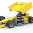 1.jpg Diecast Supermodified front engine Winged race car V2 Scale 1:25