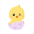 Hatching-Easter-Chick-3.png Hatching Easter Chick Cookie Cutter | STL File