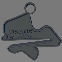 Sepang-Circut.png STL file Sepang Circuit Keychain・3D printable model to download