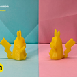 pikachu-hi.png Archivo STL Pikachu lindo Pokemon de bajo poligonaje・Idea de impresión 3D para descargar