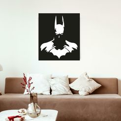 linea-bat.jpg Batman Wall Art - 3D Printing and Laser Cutting File